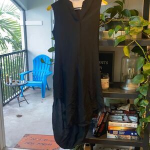 100% Silk Long Cover Up Shorter in Front - XS